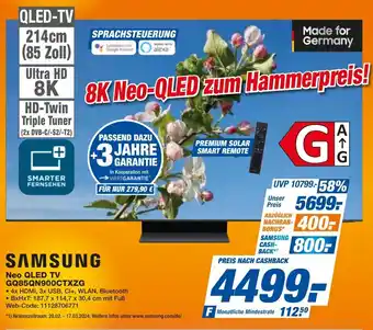 expert Techno Land SAMSUNG Neo QLED TV GQ85QN900CTXZG Angebot