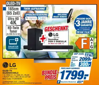 expert Techno Land LG OLED TV OLED65C39LC Angebot