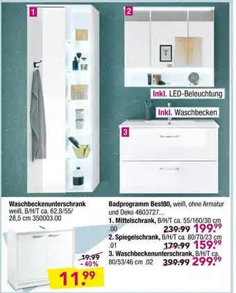 Möbel Boss Waschbeckenunterschrank Angebot