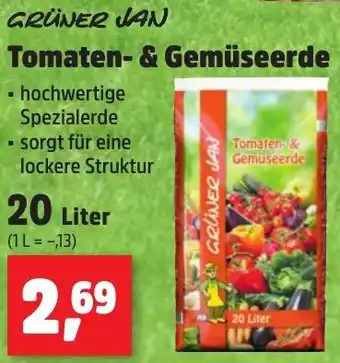 Thomas Philipps GRÜNER JAN Tomaten & Gemüseerde 20 Liter Angebot