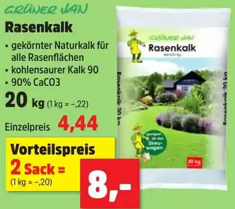 Thomas Philipps GRÜNER JAN Rasenkalk 20 kg Angebot