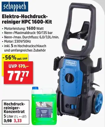 Thomas Philipps Scheppach Elektro-Hochdruckreiniger HPC 1600-Kit Angebot