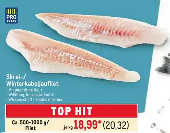 METRO Skrei-/ Winterkabeljaufilet je kg Angebot