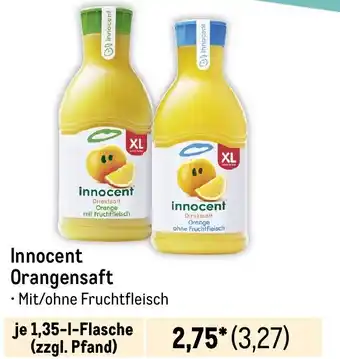 METRO innocent Direktsaft Orange je 1,35-1-Flasche Angebot