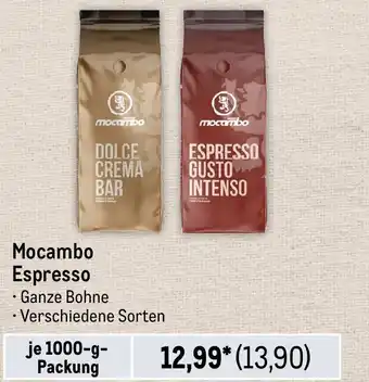 METRO Mocambo Espresso je 1000-g-Packung Angebot