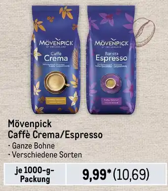 METRO Mövenpick Caffè Crema/Espresso je 1000-g-Packung Angebot