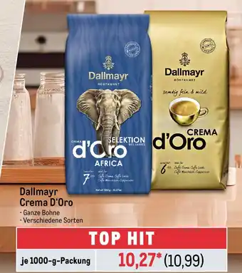 METRO Dallmayr Crema D'Oro je 1000-g-Packung Angebot