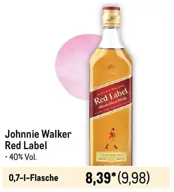 METRO Johnnie Walker Red Label 0,7-1-Flasche Angebot