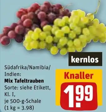 REWE Mix Tafeltrauben 500 g Schale Angebot