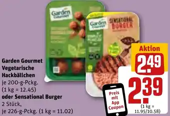 REWE Garden Gourmet Vegetarische Hackbällchen 200 g oder Sensational Burger 226 g Pckg. Angebot