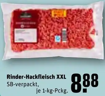 REWE Rinder Hackfleisch XXL 1 kg Pckg. Angebot