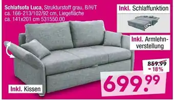 Möbel Boss Schlafsofa Luca Angebot