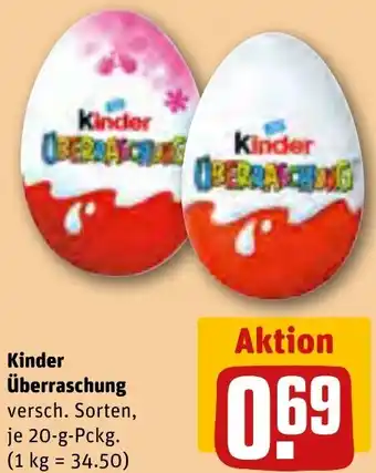 REWE Kinder Überraschung 20 g Pckg. Angebot