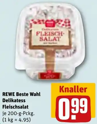 REWE Rewe Beste Wahl Delikatess Fleischsalat 200 g Pckg. Angebot