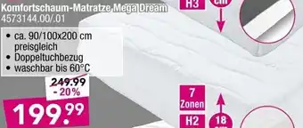 Möbel Boss Komfortschaum Matratze Mega Dream Angebot