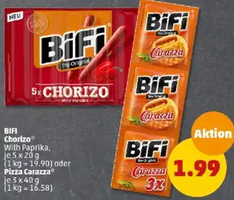 PENNY BIFI Chorizo 5x20 g oder Pizza Carazza 3x40 g Angebot