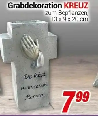 CENTERSHOP Grabdekoration Kreuz Angebot