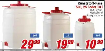 CENTERSHOP Kunststoff Fass 50L, 25L oder 10L Angebot