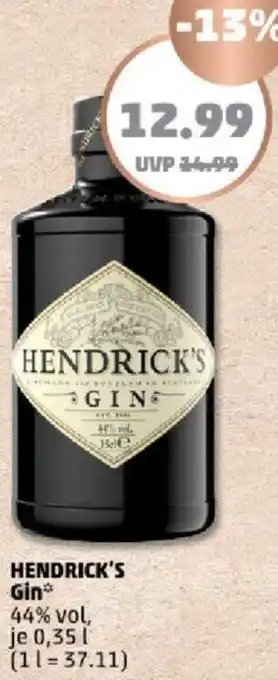 PENNY Hendrick's Gin 0,35 L Angebot