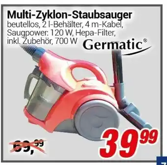 CENTERSHOP Germatic Multi Zyklon Staubsauger Angebot