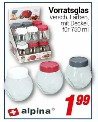 CENTERSHOP Alpina Vorratsglas Angebot