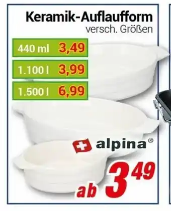 CENTERSHOP Alpina Keramik Auflaufform Angebot