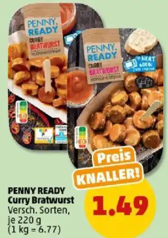 PENNY Penny Ready Curry Bratwurst 220 g Angebot