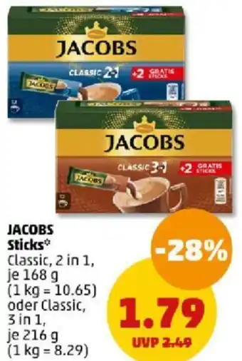 PENNY Jacobs Sticks 168/216 g Angebot