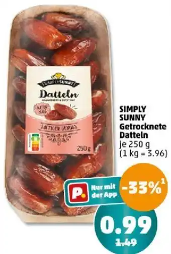 PENNY Simply Sunny Getrocknete Datteln 250 g Angebot