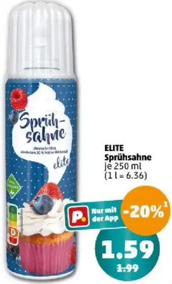 PENNY Elite Sprühsahne 250 ml Angebot