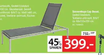 Zurbrüggen Sonnenliege Cap Benat Angebot