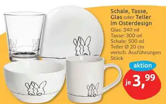 Budni Schale, Tasse, Glas oder Teller im Osterdesign Angebot