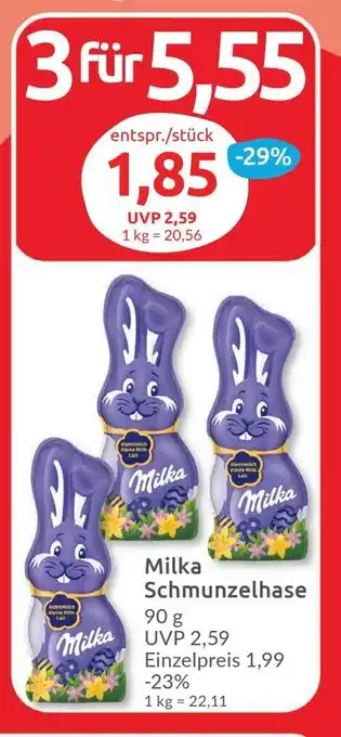 Budni Milka Schmunzelhase 90 g Angebot