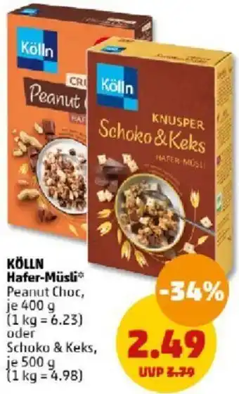 PENNY Kölln Hafer Müsli 400/500 g Angebot