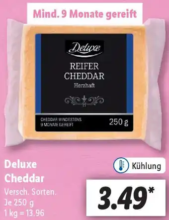 Lidl Deluxe Cheddar 250 g Angebot