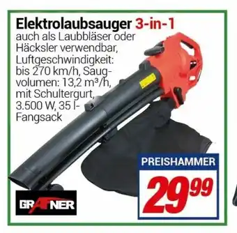 CENTERSHOP Grafner Elektrolaubsauger 3in1 Angebot