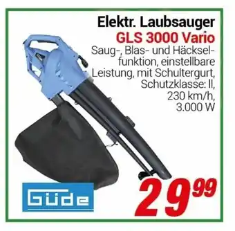 CENTERSHOP Güde Elektr. Laubsauger GLS 3000 Vario Angebot