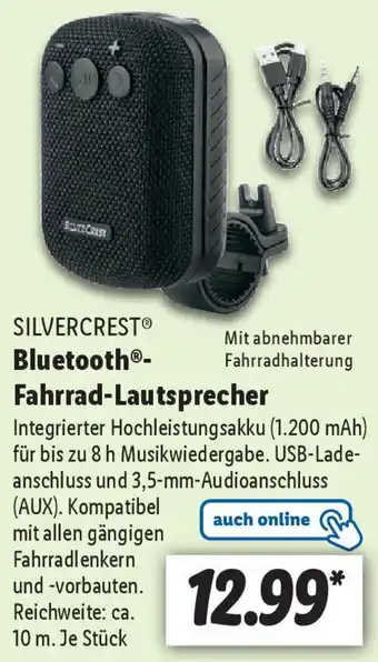 Lidl Silvercrest Bluetooth Fahrrad Lautsprecher Angebot