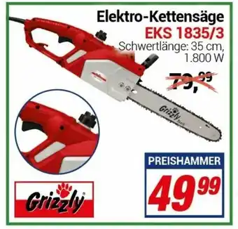 CENTERSHOP Grizzly Elektro Kettensäge EKS 1835/3 Angebot