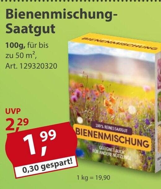 Bienenmischung-Saatgut 100g Angebot bei Sonderpreis Baumarkt