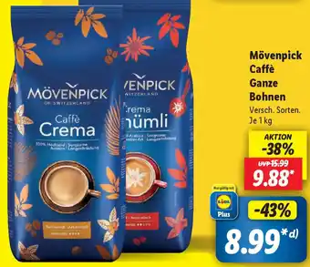 Lidl Mövenpick Caffè Ganze Bohnen 1 kg Angebot