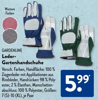 Aldi Süd Gardenline Leder Gartenhandschuhe Angebot