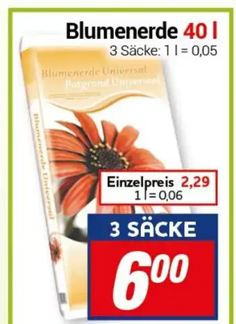 CENTERSHOP Blumenerde 40 L 3 SACKE Angebot