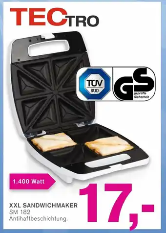 KODi Tectro XXL Sandwichmaker SM 182 Angebot