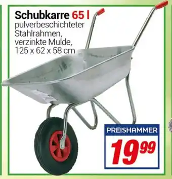 CENTERSHOP Schubkarre 65 L Angebot