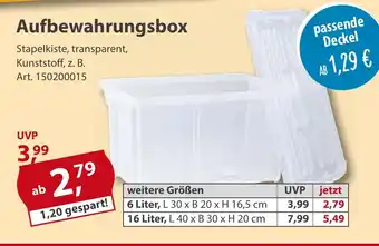 Sonderpreis Baumarkt Aufbewahrungsbox Angebot