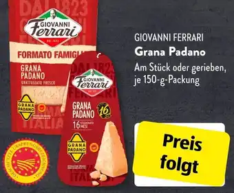 Aldi Süd GIOVANNI FERRARI Grana Padano 150 g Packung Angebot