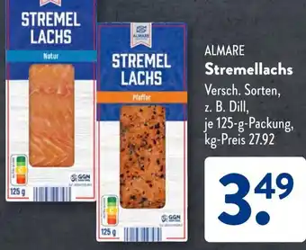 Aldi Süd ALMARE Stremellachs 125 g Packung Angebot