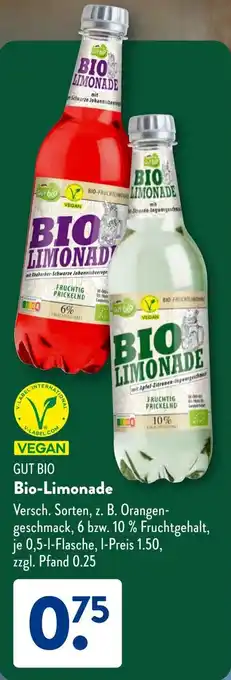 Aldi Süd GUT BIO Bio-Limonade 0,5 L Flasche Angebot