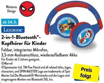 Aldi Süd LEXIBOOK 2-in-1-Bluetooth Kopfhörer für Kinder Angebot